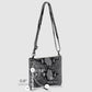 Italian Genuine Python-Print Suede Crossbody Bag | Lecce