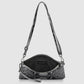 Italian Genuine Python-Print Suede Crossbody Bag | Lecce