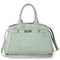 Italian Genuine Suede & Full-Grain Leather Top-Handle Bag | Forlì