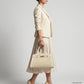 Italian Genuine Suede & Full-Grain Leather Top-Handle Bag | Forlì