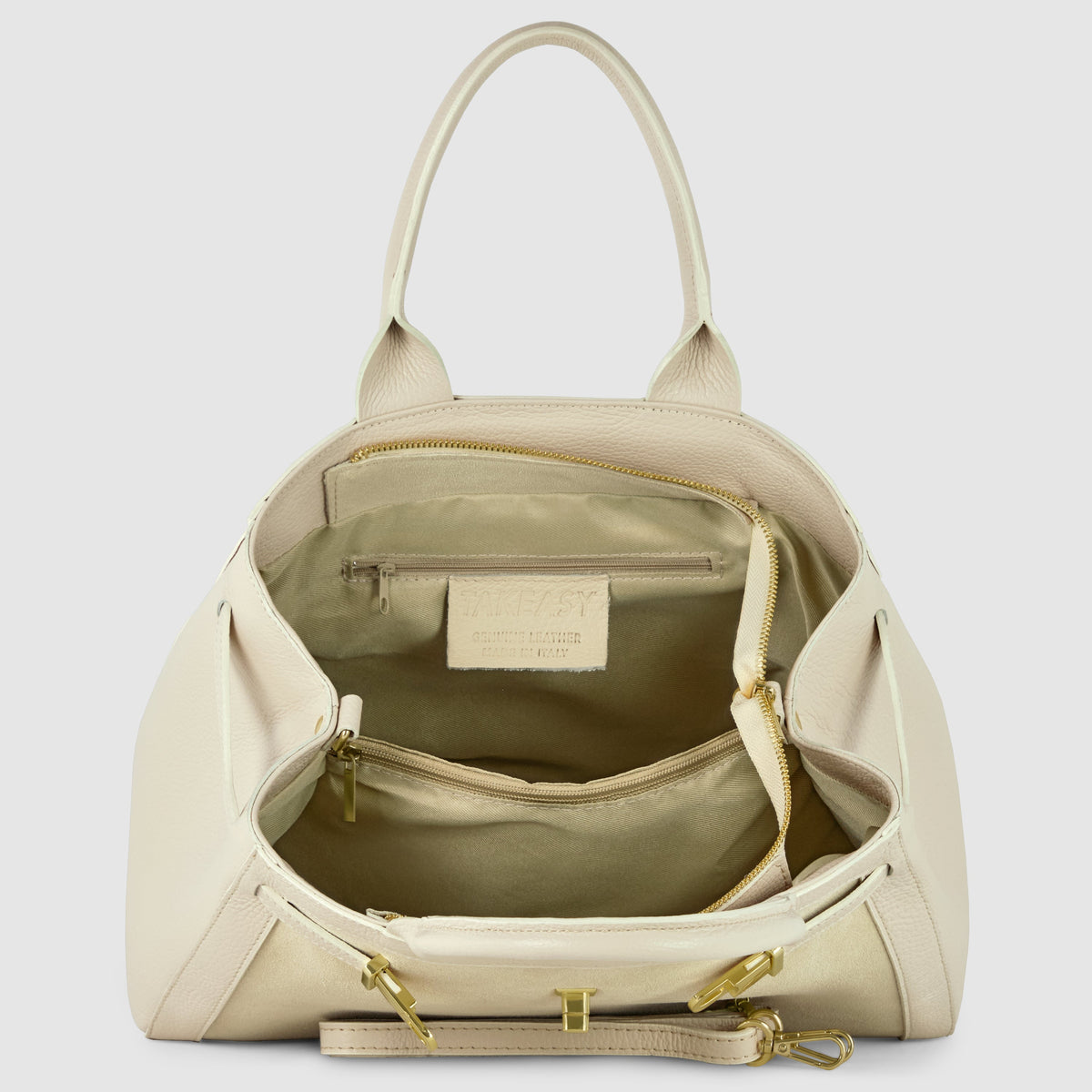 Italian Genuine Suede & Full-Grain Leather Top-Handle Bag | Forlì