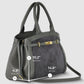 Italian Genuine Suede & Full-Grain Leather Top-Handle Bag | Forlì