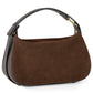Italian Genuine Suede & Full-Grain Leather Crossbody Bag | Cremona
