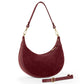 Italian Genuine Suede & Full-Grain Leather Shoulder Bag | Arezzo