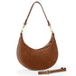 Italian Genuine Suede & Full-Grain Leather Shoulder Bag | Arezzo
