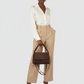 Italian Genuine Suede Top-Handle Bag | Ravenna