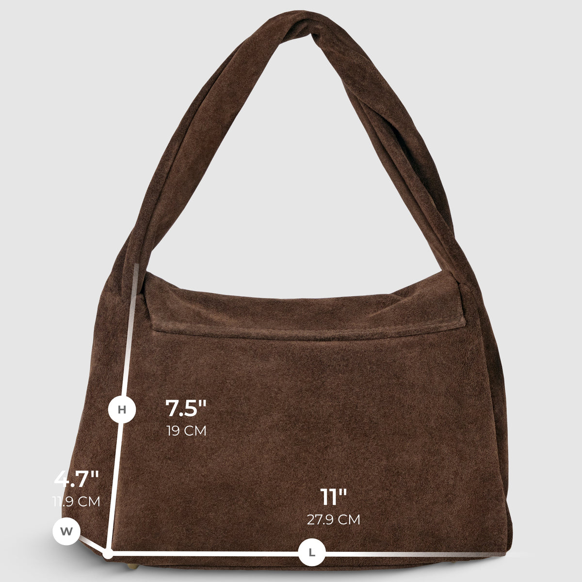 Italian Genuine Suede Top-Handle Bag | Ravenna