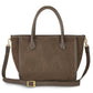 Italian Genuine Suede & Full-Grain Leather Top-Handle Bag | Alba