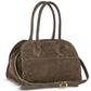Italian Genuine Suede Top-Handle Bag | Novara