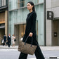 Italian Genuine Suede & Full-Grain Leather Tote Bag | Bologna