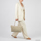 Italian Genuine Suede & Full-Grain Leather Tote Bag | Bologna