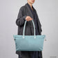 Italian Genuine Suede & Full-Grain Leather Tote Bag | Bologna