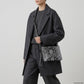 Italian Genuine Python-Print Suede Crossbody Bag | Lecce