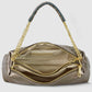 Italian Genuine Woven-Embossed Metallic Suede Crossbody Bag | Roma