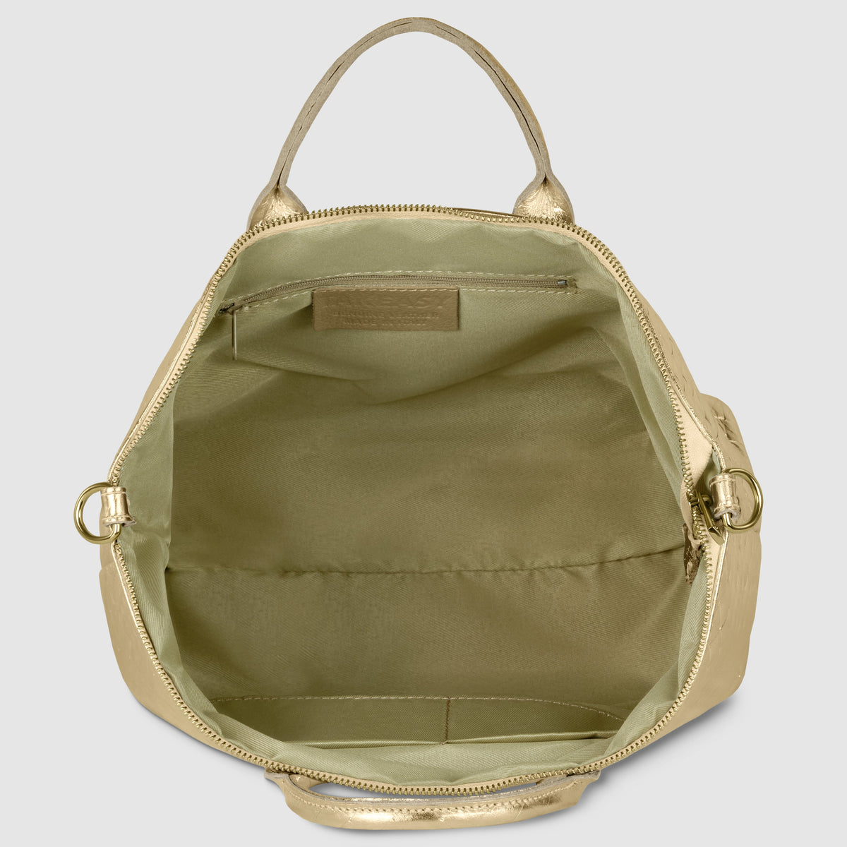 Italian Genuine Woven-Embossed Metallic Suede Top-Handle Bag | Urbino