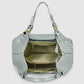 Italian Genuine Woven-Embossed Metallic Suede Top-Handle Bag | Savona