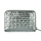 Italian Genuine Woven-Embossed Metallic Suede Wallet | Pesaro