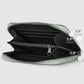 Italian Genuine Woven-Embossed Metallic Suede Wallet | Pesaro