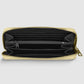 Italian Genuine Woven-Embossed Metallic Suede Wallet | Trento