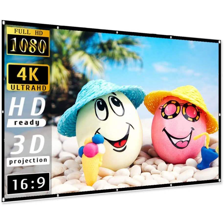 Pantalla de proyector de películas Taotique 4K 16:9 HD plegable y portátil