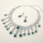 Teardrop Stone Chandelier Evening Necklace