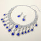 Teardrop Stone Chandelier Evening Necklace