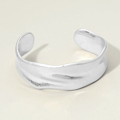 Textured Metal Cuff Bracelet