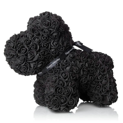 El cachorro de pétalos de rosa hecho a mano Forever