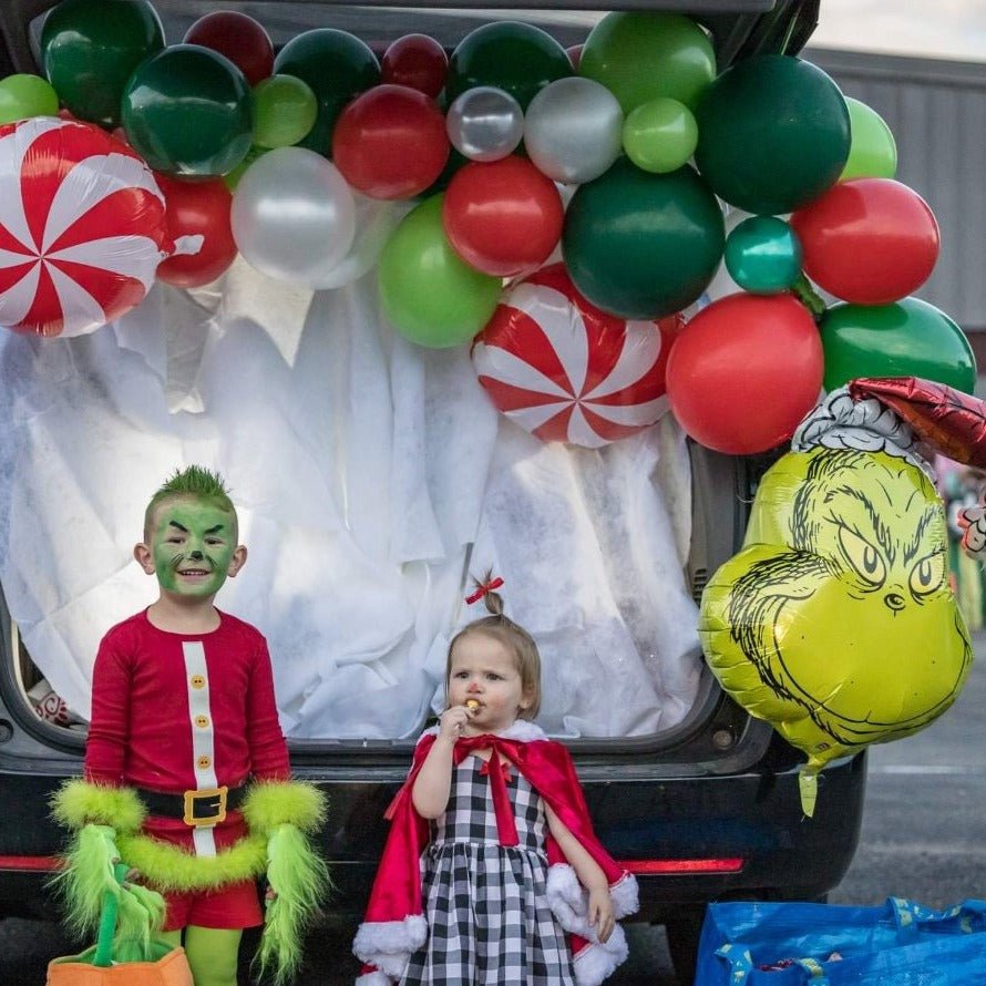 Guirnalda de Globos de Navidad Inspirada en Grinchmas
