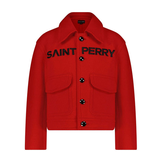 La chaqueta roja de corte cuadrado Love