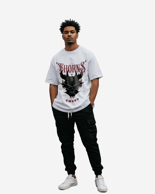 Camiseta Gótica Extragrande G West Thorns para Hombre