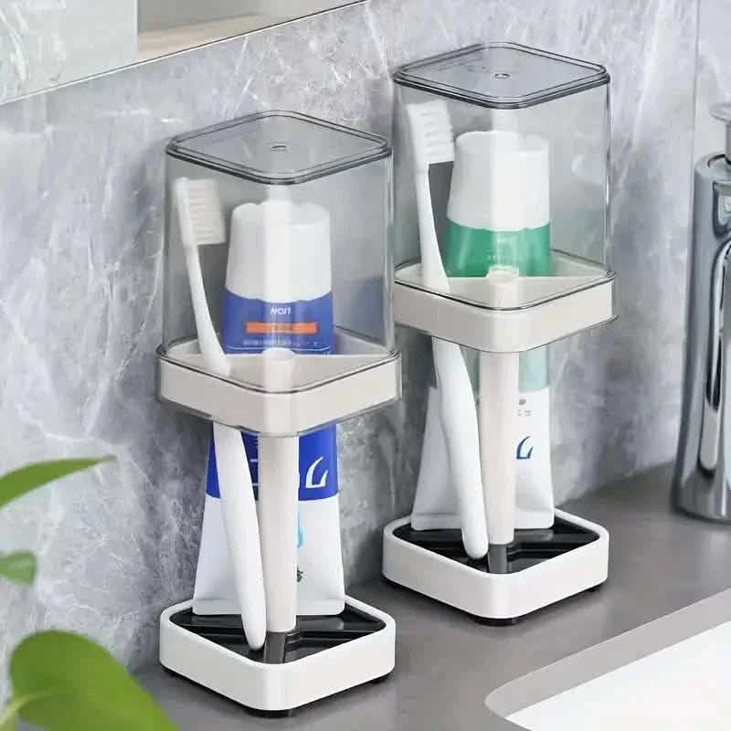 Portacepillos de dientes con vaso para enjuague