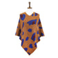 Trendy Fashionable Leopard Patterned Soft Poncho