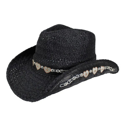 Peter Grimm Tres Corazon - Sombrero vaquero de paja