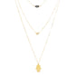 Triple Layered Crystal Evil Eye Hamsa Hand Pendant Necklace