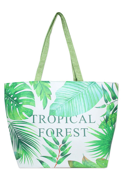 Tropical forest tote bag