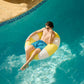 Tropical Swirl, Ocean and Palm Hybrid Short, Compression Lined Swim and Resort Trunk
