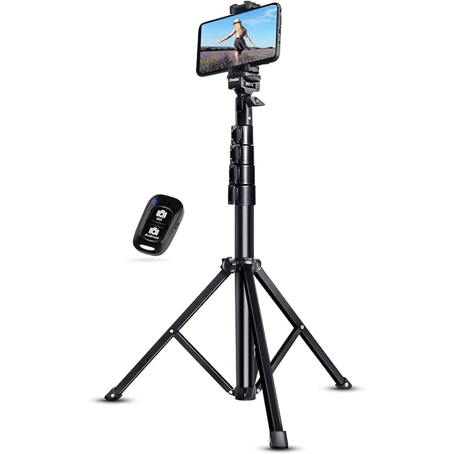 Trípode extensible UBeesize de 51" con control remoto Bluetooth