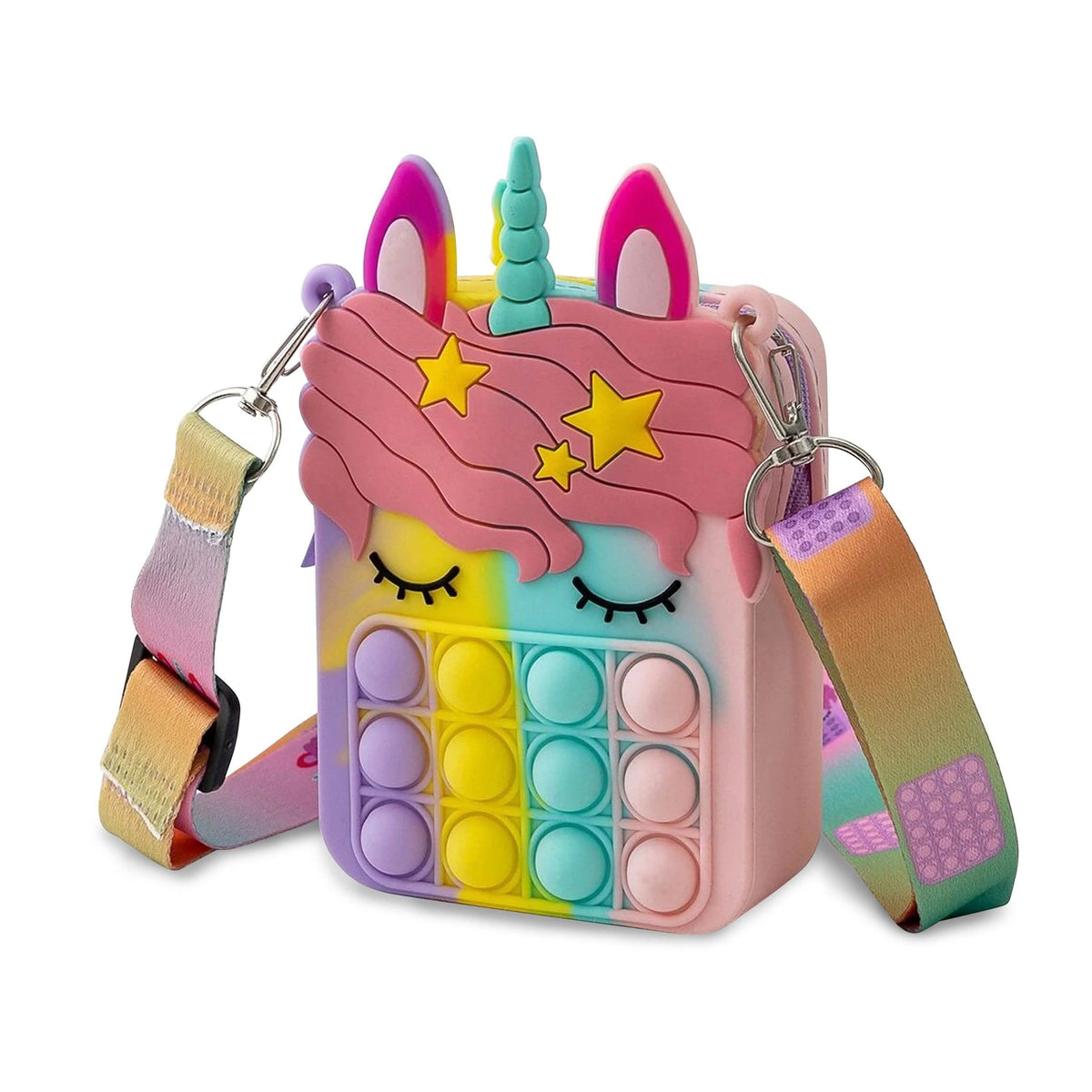 Bolso de burbujas Pop-it Unicornio para niños