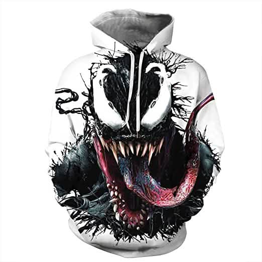 Sudadera con capucha unisex con estampado 3D de Venom