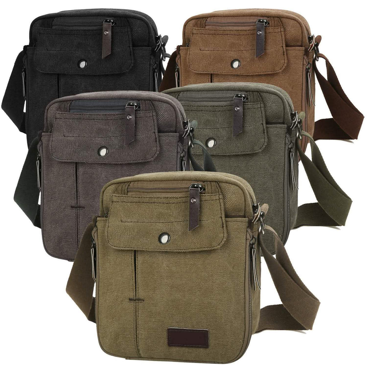 Bolsos bandolera unisex de lona