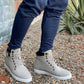 CALTO - T53120 - 2.6 Inches Taller (Nubuck Grey) - High top sneak-boot