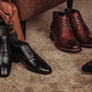 CALTO 3.2-Inch Taller Dark Brown Leather Boots Y41081