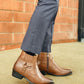 CALTO - T8113 - 3.3 Inches Taller (Dark Brown) - Zipper Boots
