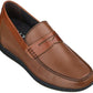 CALTO Lightweight Brown Penny Loafers - 2.4 Inches - S1092