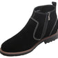 CALTO - Y41082 - 3.2 Inches Taller (Nubuck Black) - Zipper Boots