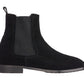 CALTO - K33090 - 2.9 Inches Taller (Black) - Suede Chelsea Boot