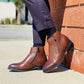 CALTO - S28002 - 2.8 Inches Taller (Dark Brown) - Lightweight - Zipper Boots