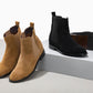 CALTO - K33090 - 2.9 Inches Taller (Black) - Suede Chelsea Boot