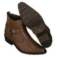 CALTO - T8113 - 3.3 Inches Taller (Dark Brown) - Zipper Boots
